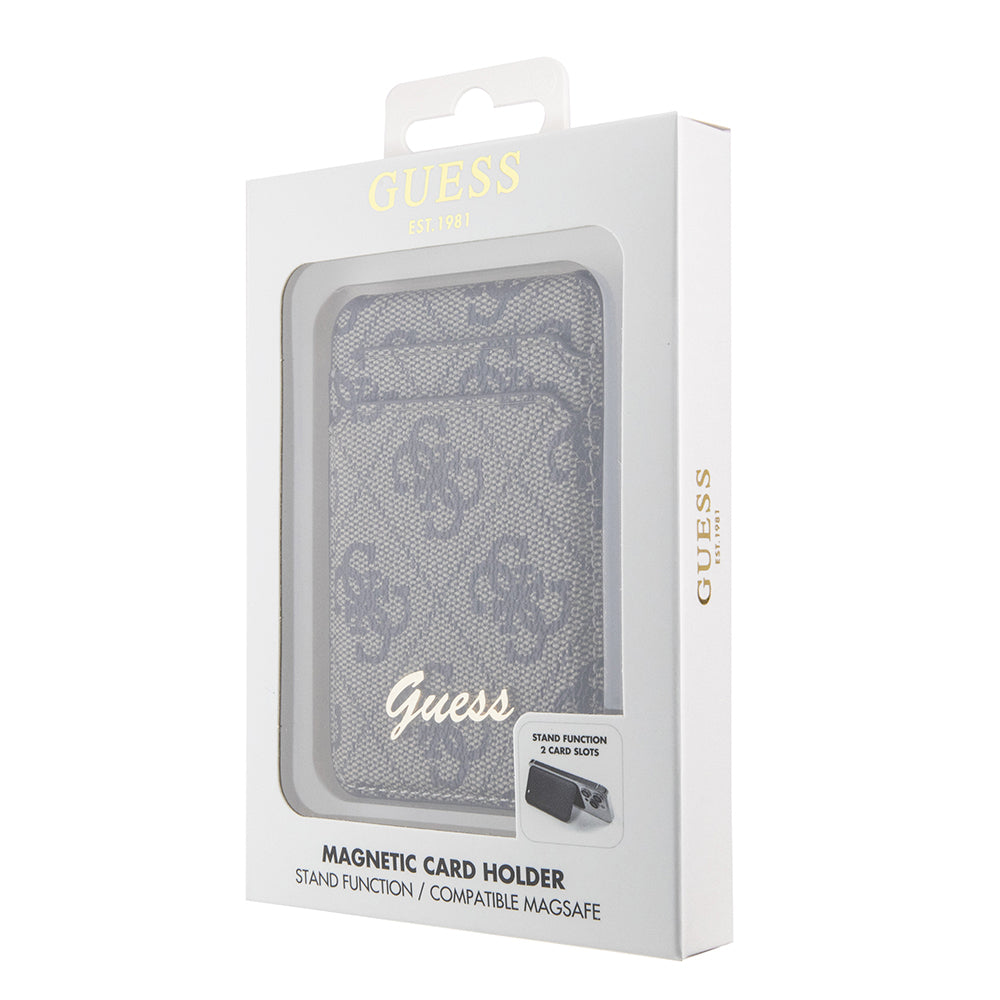 Guess Orjinal Lisanslı 4G Desenli Metal Script Logolu Magnetik Kartlık