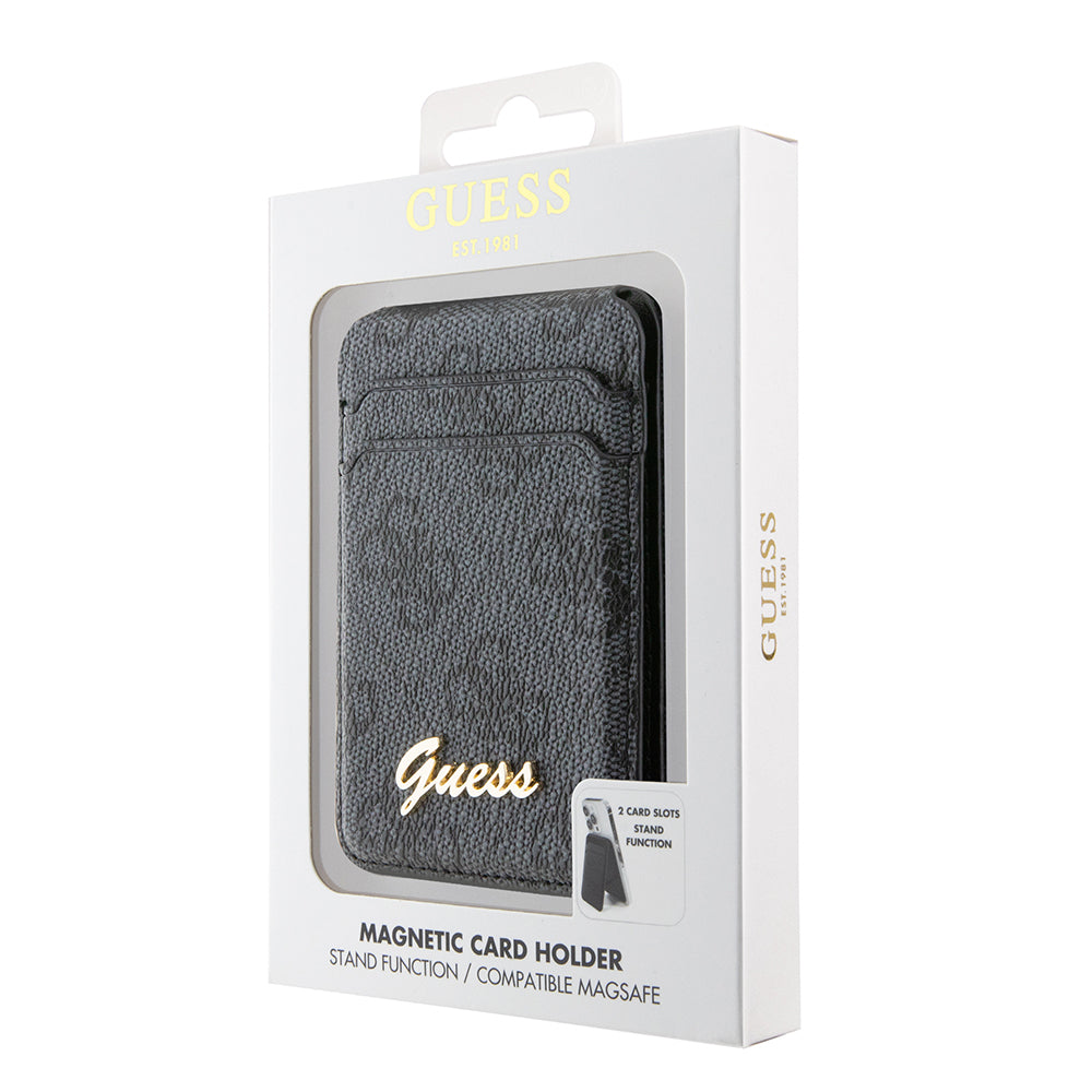 Guess Orjinal Lisanslı 4G Desenli Metal Script Logolu Magnetik Kartlık