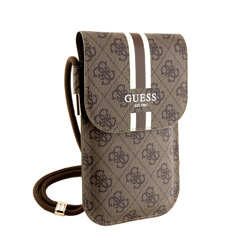 Guess Orjinal Lisanslı 4G Desenli Askılı Mıknatıs Kılıflı Çanta