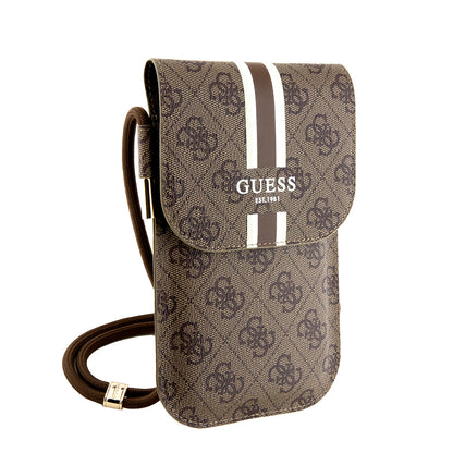 Guess Orjinal Lisanslı 4G Desenli Askılı Mıknatıs Kılıflı Çanta