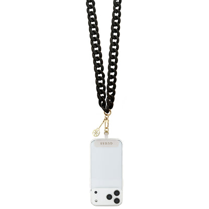 Guess Orjinal Lisanslı 4G Metal Logolu Büyük Zincirli Çapraz Vücut Telefon Askı Kayışı 120cm