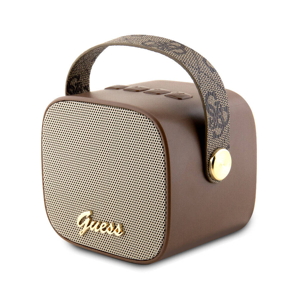 Guess Orjinal Lisanslı Askılı PU Deri Yazı Logolu 5W Bluetooth Speaker