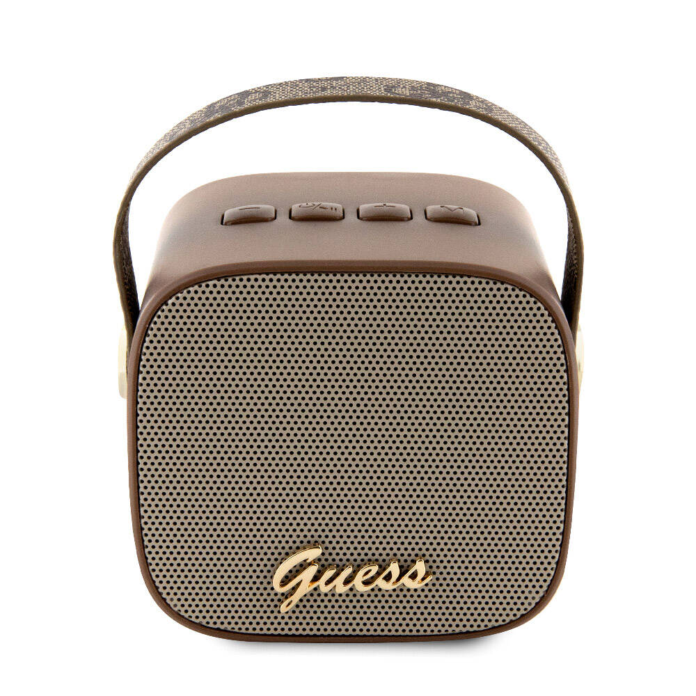 Guess Orjinal Lisanslı Askılı PU Deri Yazı Logolu 5W Bluetooth Speaker