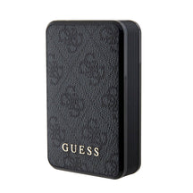 Guess Orjinal Lisanslı Dijital Led Göstergeli PU Deri 4G Desenli Metal Yazı Logolu Powerbank 10000mAh 18W