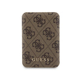 Guess Orjinal Lisanslı Dijital Led Göstergeli PU Deri 4G Desenli Metal Yazı Logolu Powerbank 5000mAh 15W