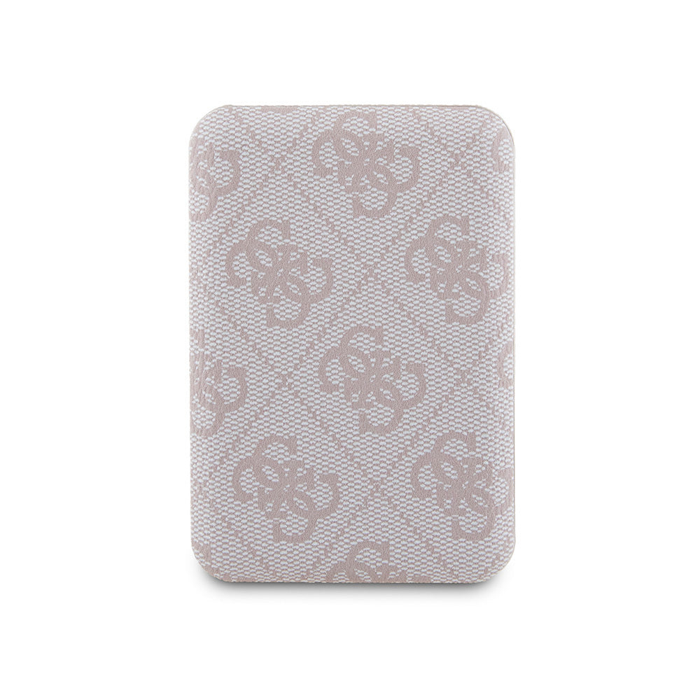 Guess Orjinal Lisanslı Dijital Led Göstergeli PU Deri 4G Desenli Metal Yazı Logolu Powerbank 5000mAh 15W