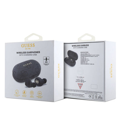 Guess Orjinal Lisanslı Klasik Metal Yazı Logolu TWS Kulak İçi Bluetooth Kulaklık Mavi
