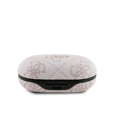 Guess Orjinal Lisanslı Klasik Metal Yazı Logolu TWS Kulak İçi Bluetooth Kulaklık Pembe
