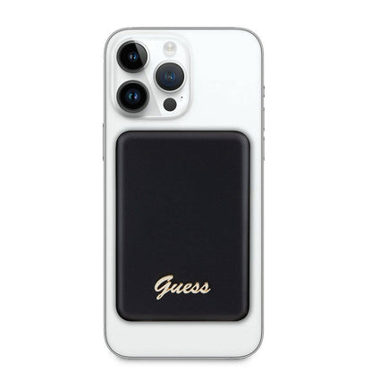 Guess Orjinal Lisanslı M-safe Şarj Özellikli Metal Yazı Logolu Powerbank 3000mAh 5W