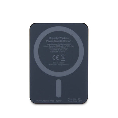 Guess Orjinal Lisanslı M-safe Şarj Özellikli Metal Yazı Logolu Powerbank 3000mAh 5W