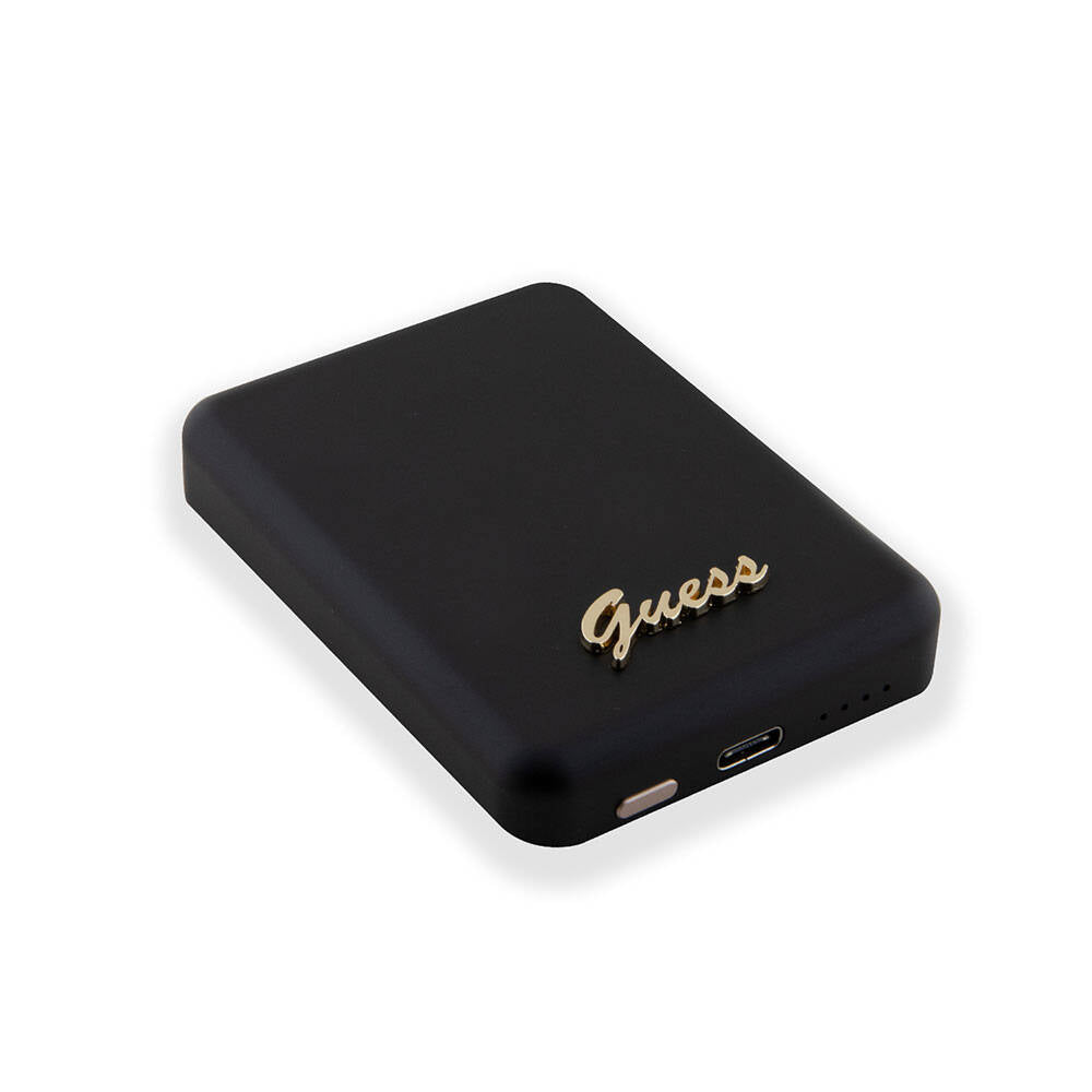 Guess Orjinal Lisanslı M-safe Şarj Özellikli Metal Yazı Logolu Powerbank 3000mAh 5W