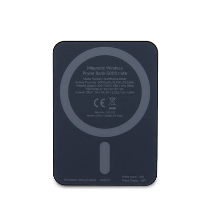 Guess Orjinal Lisanslı M-safe Şarj Özellikli Metal Yazı Logolu Powerbank 5000mAh 15W