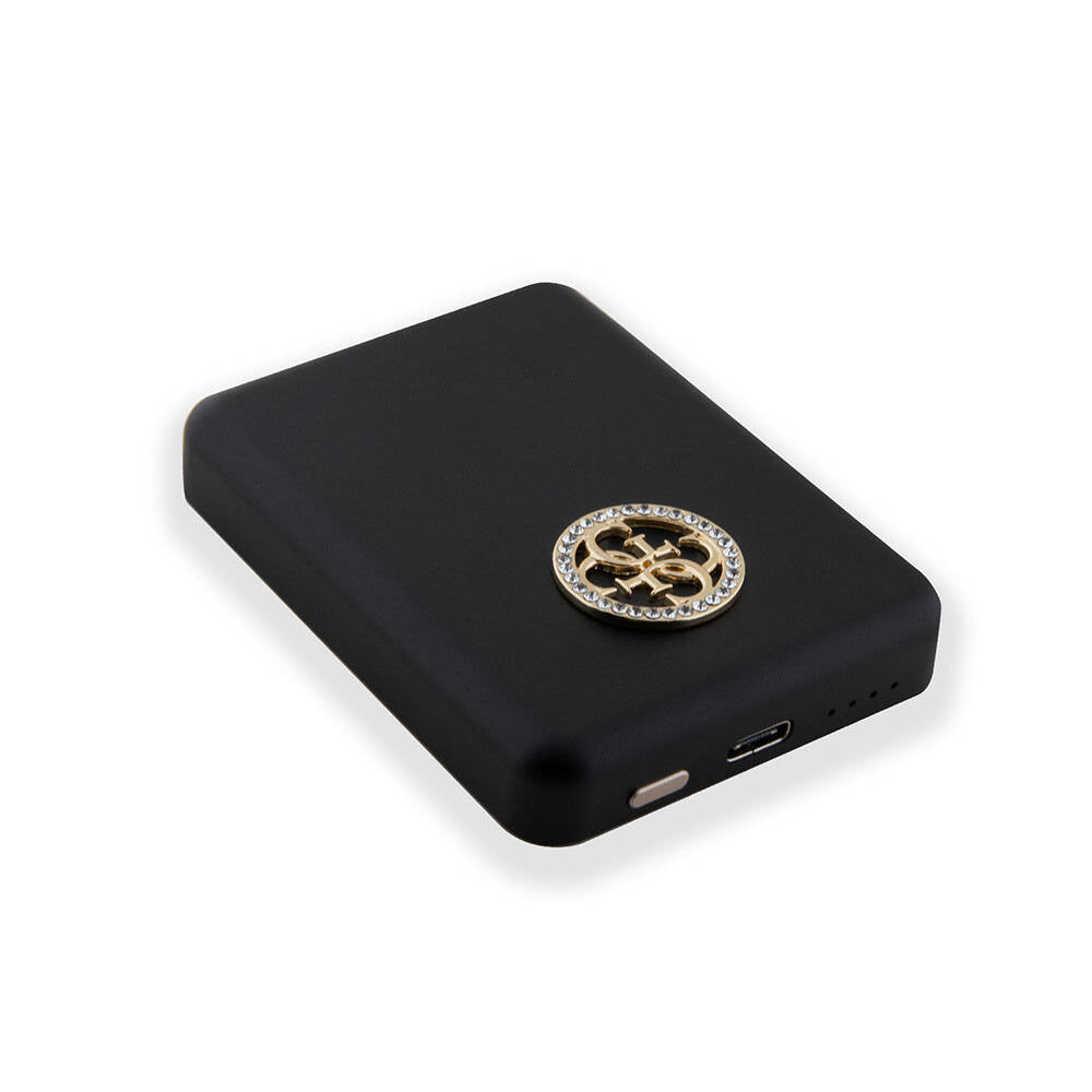 Guess Orjinal Lisanslı M-safe Şarj Özellikli Taşlı 4G Logolu Powerbank 3000mAh 5W