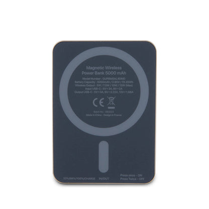 Guess Orjinal Lisanslı M-safe Şarj Özellikli Taşlı 4G Logolu Powerbank 5000mAh 15W
