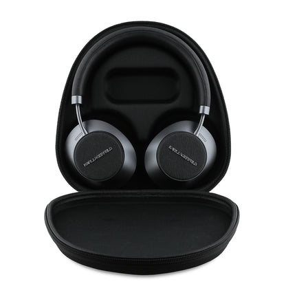 Karl Lagerfeld Orjinal Lisanslı ANC/ENC Özellikli KL Yazı Logolu Saffiano Serisi Kulak Üstü Bluetooth Kulaklık v5.3