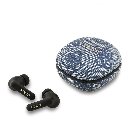 Guess Orjinal Lisanslı PU 4G Desenli Klasik Metal Yazı Logolu TWS Kulak İçi Bluetooth Kulaklık