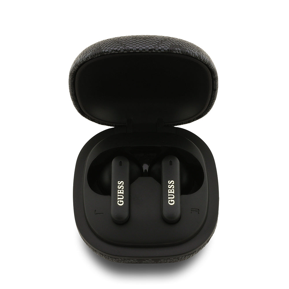 Guess Orjinal Lisanslı PU 4G Desenli Klasik Metal Yazı Logolu TWS Kulak İçi Bluetooth Kulaklık