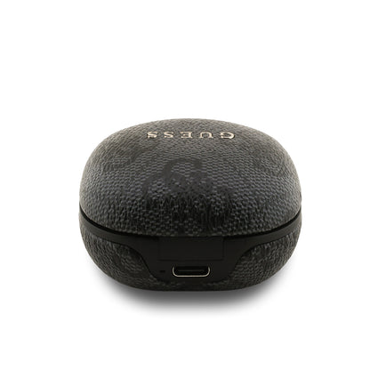 Guess Orjinal Lisanslı PU 4G Desenli Klasik Metal Yazı Logolu TWS Kulak İçi Bluetooth Kulaklık