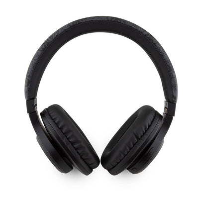 Guess Orjinal Lisanslı PU 4G Desenli Metal Yazı Logolu Tone On Tone Kulak Üstü Bluetooth Kulaklık Pembe