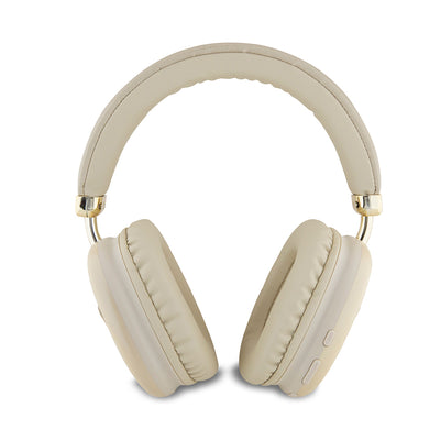 Guess Orjinal Lisanslı PU Üçgen Logolu Kulak Üstü Bluetooth Kulaklık Siyah