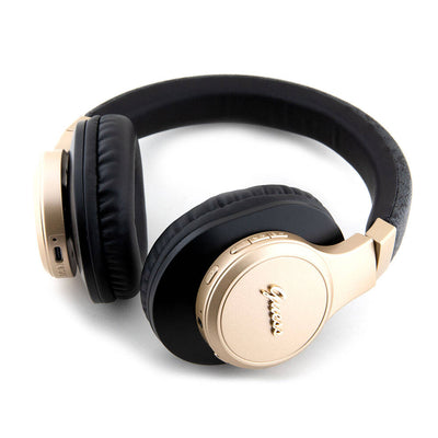 Guess Orjinal Lisanslı Script Gold Serisi Metal Yazı Logolu 4G Desenli Bluetooth Kulaklık Pembe
