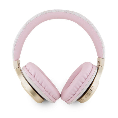Guess Orjinal Lisanslı Script Gold Serisi Metal Yazı Logolu 4G Desenli Bluetooth Kulaklık Kahverengi