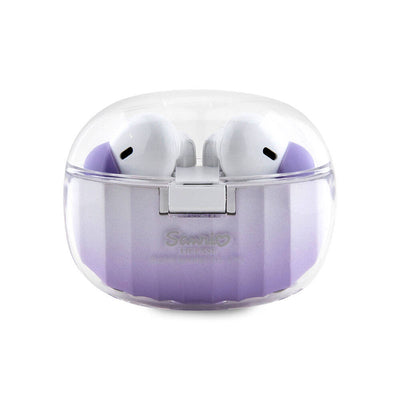 Hello Kitty Orjinal Lisanslı Renk Geçişli Tasarım Elektroplating Logolu TWS Bluetooth Kulaklık Mor