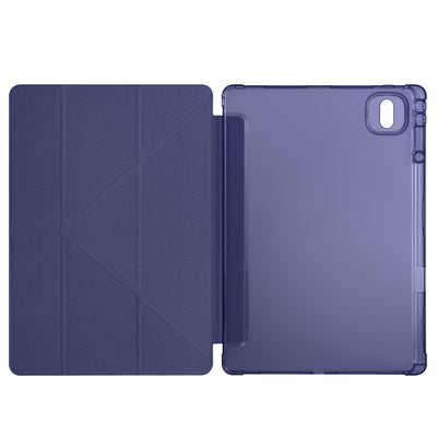 Honor MagicPad 2 Kılıf Zore Tri Folding Kalem Bölmeli Standlı Kılıf Lacivert