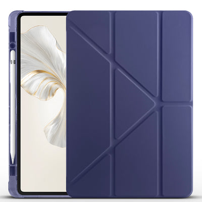 Honor Pad 9 Kılıf Zore Tri Folding Kalem Bölmeli Standlı Kılıf Rose Gold