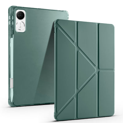 Honor Pad V9 Kılıf Zore Tri Folding Kalem Bölmeli Standlı Kılıf Lacivert