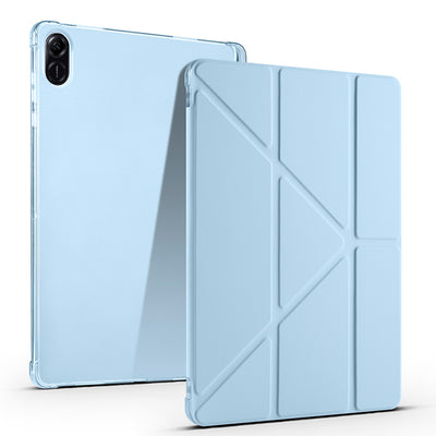 Honor Pad X8A Kılıf Zore Tri Folding Kalem Bölmeli Standlı Kılıf Lila