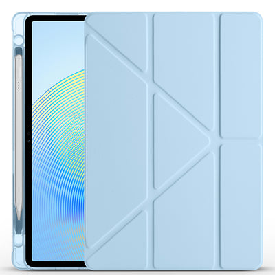 Honor Pad X8A Kılıf Zore Tri Folding Kalem Bölmeli Standlı Kılıf Koyu Yeşil