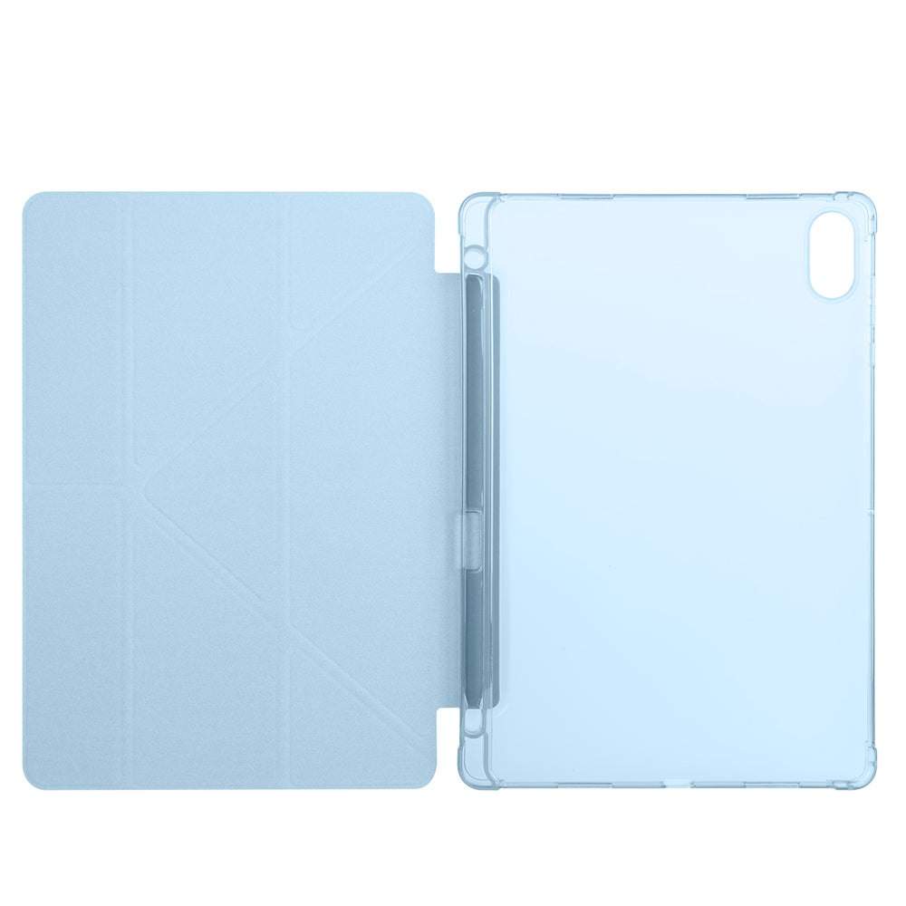 Honor Pad X8A Kılıf Zore Tri Folding Kalem Bölmeli Standlı Kılıf Lacivert