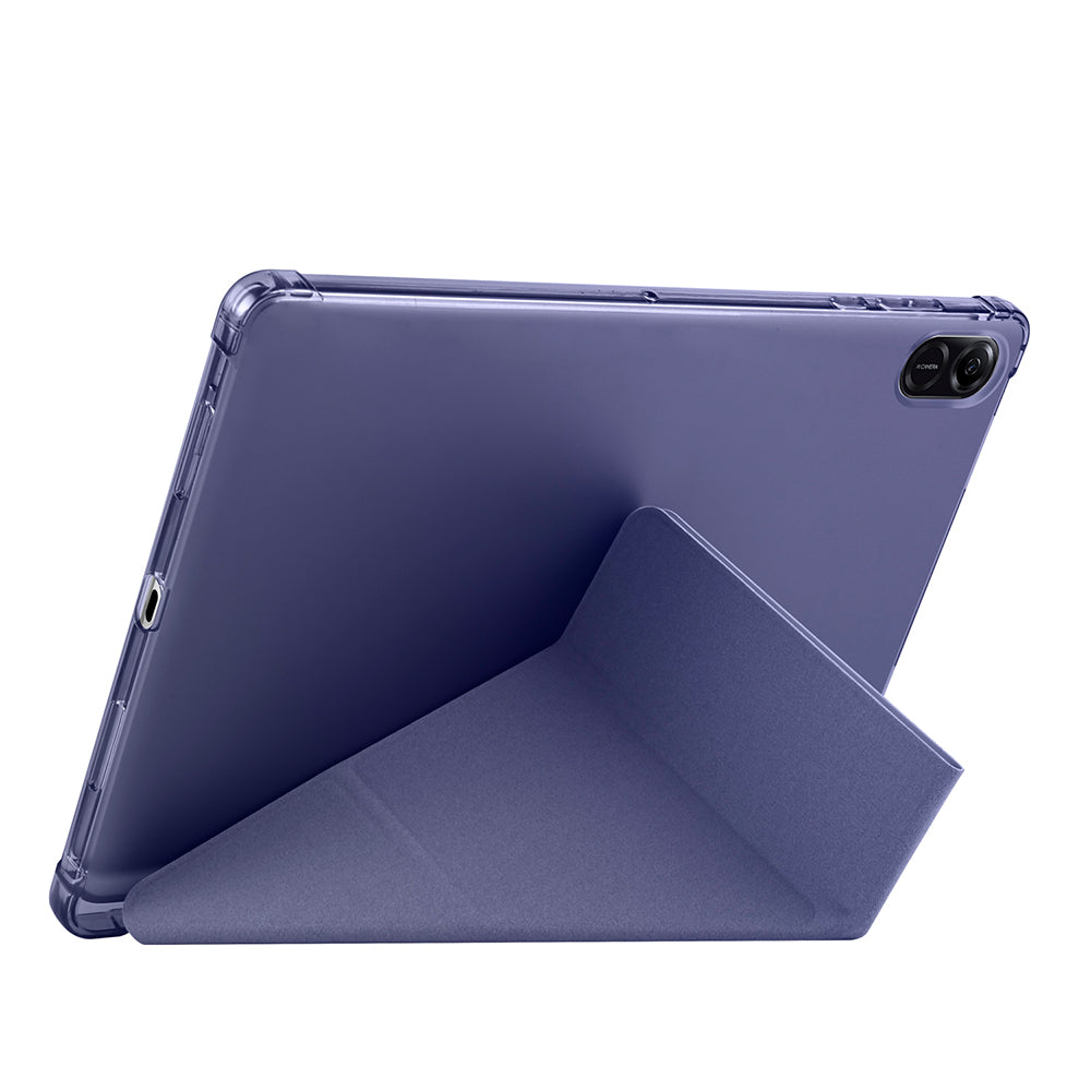Honor Pad X8A Kılıf Zore Tri Folding Kalem Bölmeli Standlı Kılıf Gri