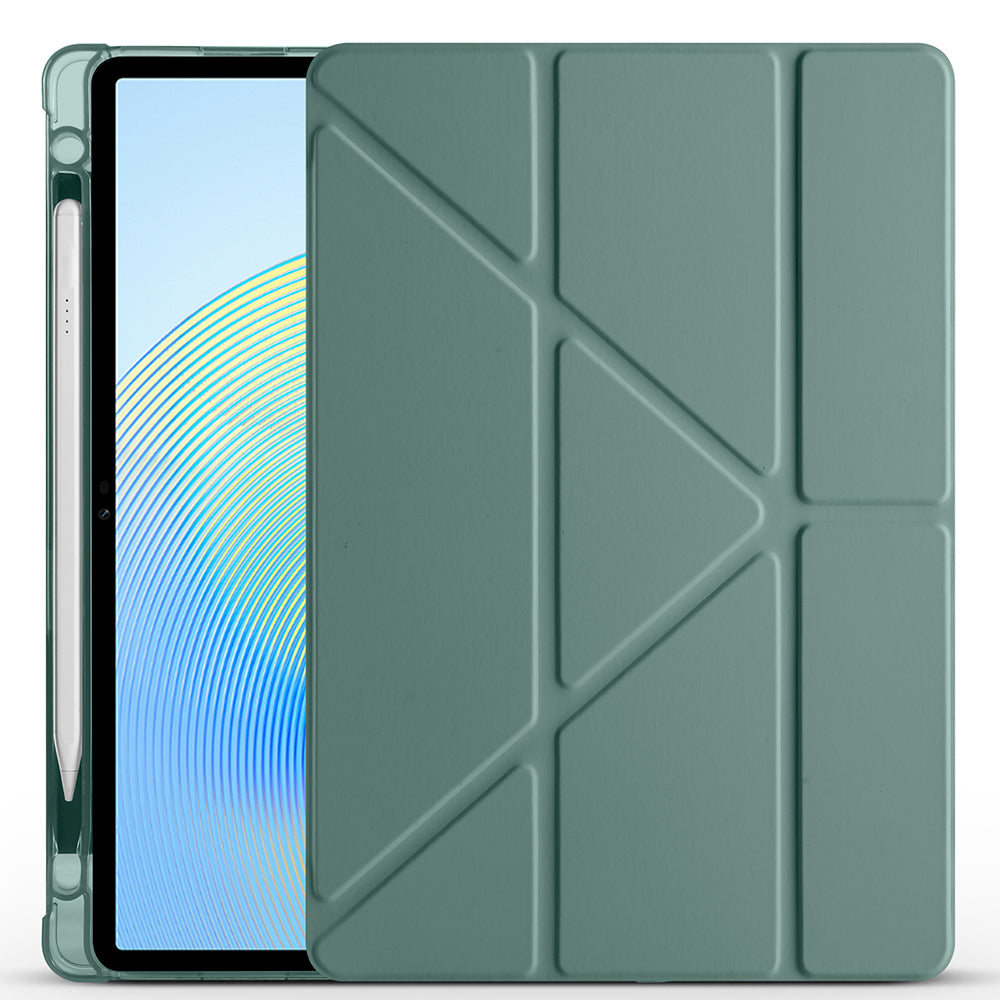 Honor Pad X8A Kılıf Zore Tri Folding Kalem Bölmeli Standlı Kılıf Lila