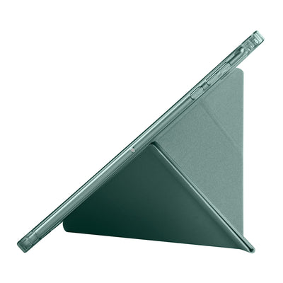 Honor Pad X8A Kılıf Zore Tri Folding Kalem Bölmeli Standlı Kılıf Koyu Yeşil