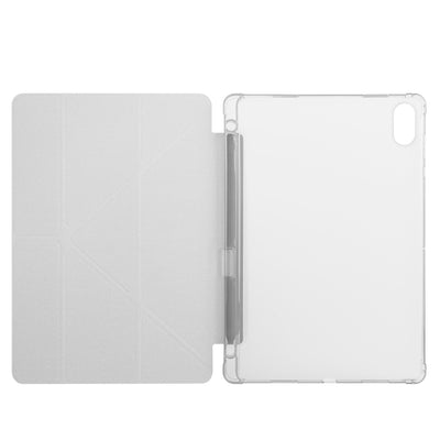 Honor Pad X8A Kılıf Zore Tri Folding Kalem Bölmeli Standlı Kılıf Gri