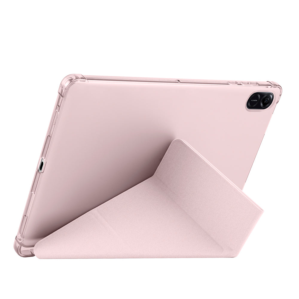Honor Pad X8A Kılıf Zore Tri Folding Kalem Bölmeli Standlı Kılıf Lila