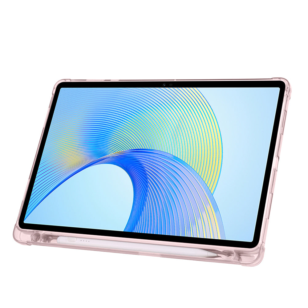 Honor Pad X8A Kılıf Zore Tri Folding Kalem Bölmeli Standlı Kılıf Rose Gold