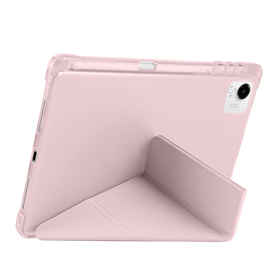 Honor Pad X9 Pro Kılıf Zore Tri Folding Kalem Bölmeli Standlı Kılıf Rose Gold