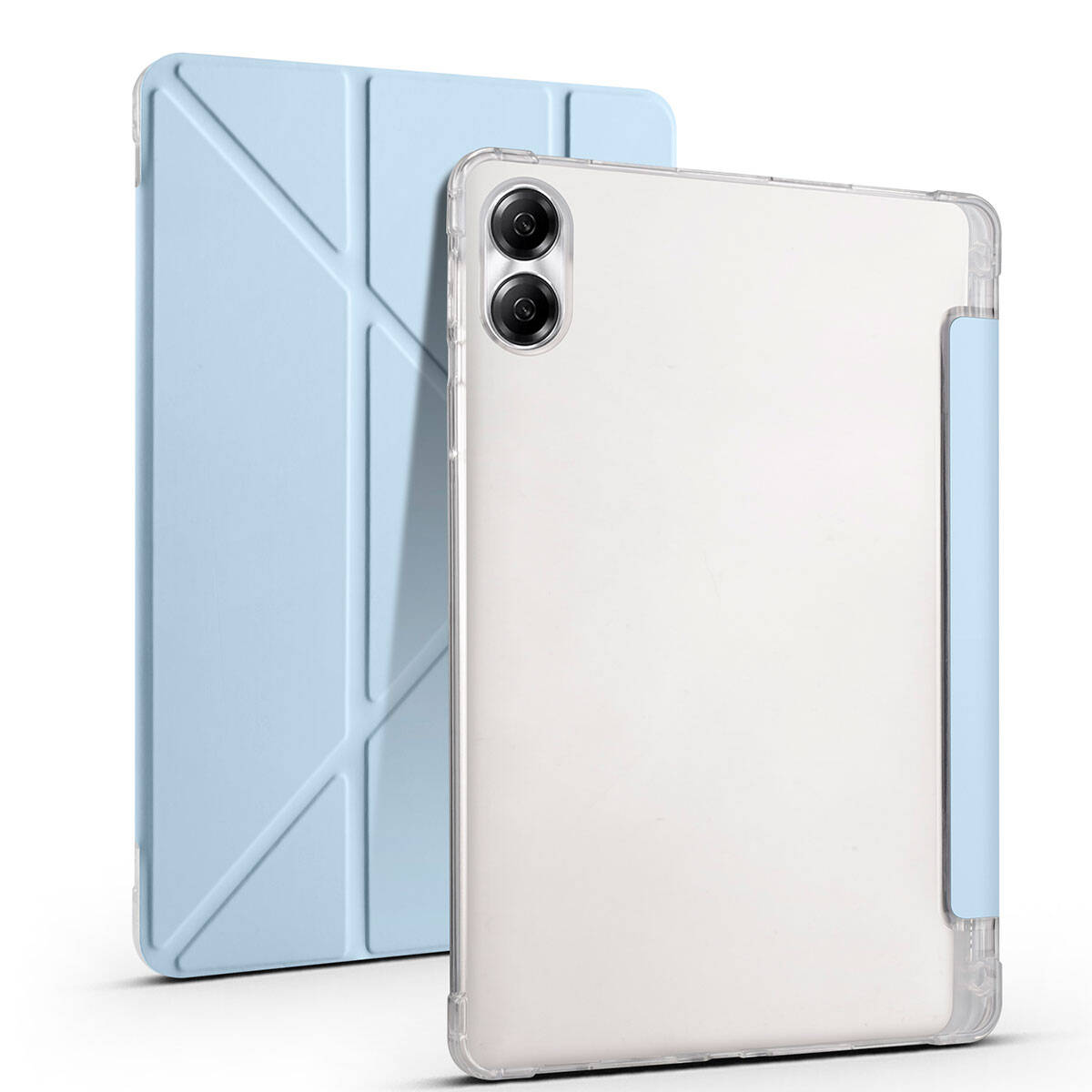 Huawei Honor Pad X9 11.5' Kılıf Zore Tri Folding Kalem Bölmeli Standlı Kılıf Mavi