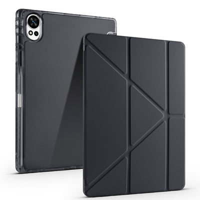 Huawei Matepad 12X Kılıf Zore Tri Folding Kalem Bölmeli Standlı Kılıf Mavi