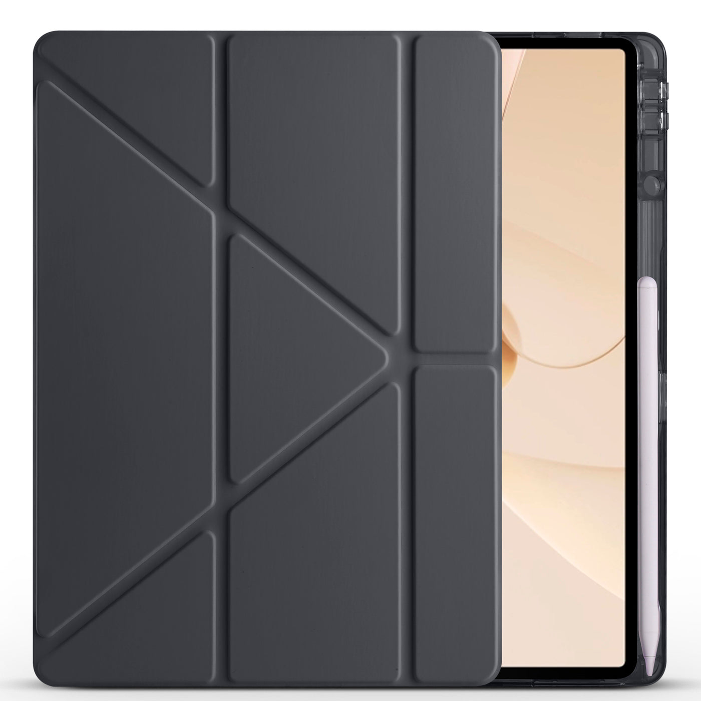 Huawei Matepad 12X Kılıf Zore Tri Folding Kalem Bölmeli Standlı Kılıf Lacivert