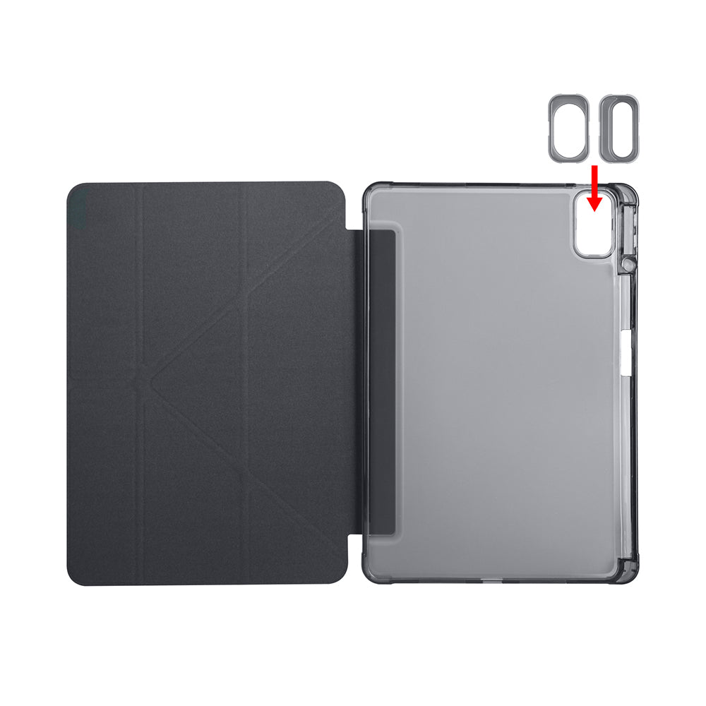 Huawei Matepad SE 11 Kılıf Zore Tri Folding Kalem Bölmeli Standlı Kılıf Siyah