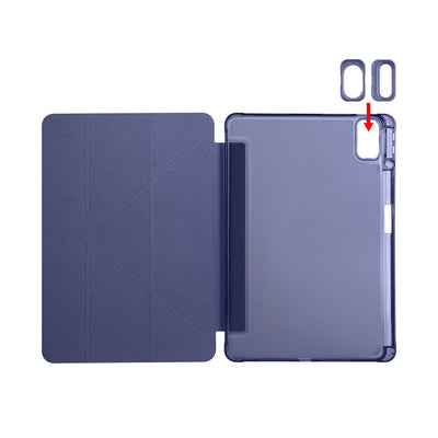 Huawei Matepad SE 11 Kılıf Zore Tri Folding Kalem Bölmeli Standlı Kılıf Mavi