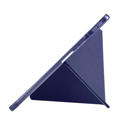 Huawei Matepad SE 11 Kılıf Zore Tri Folding Kalem Bölmeli Standlı Kılıf Lacivert