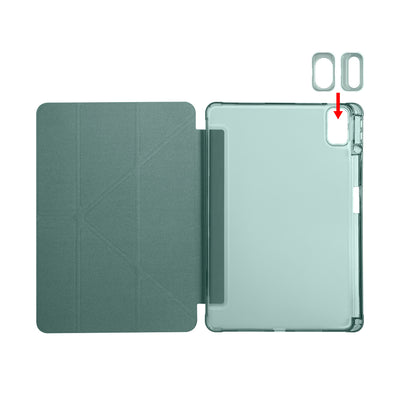 Huawei Matepad SE 11 Kılıf Zore Tri Folding Kalem Bölmeli Standlı Kılıf Rose Gold