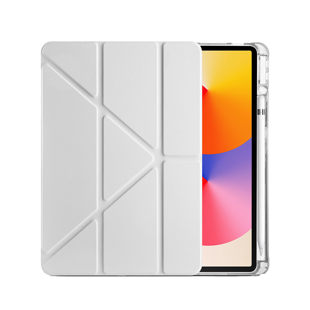 Huawei Matepad SE 11 Kılıf Zore Tri Folding Kalem Bölmeli Standlı Kılıf Rose Gold