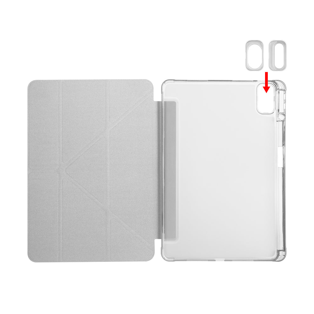 Huawei Matepad SE 11 Kılıf Zore Tri Folding Kalem Bölmeli Standlı Kılıf Mavi