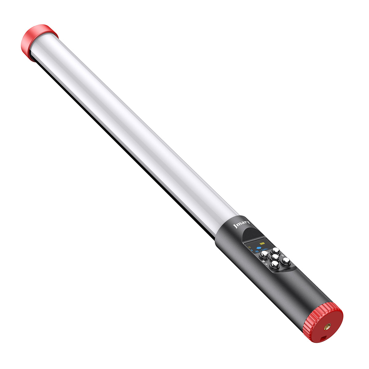 Jmary FM-128RGB OLED Ekran Göstergeli RGB Led Işıklı Su Geçirmez Aydınlatma Çubuğu Siyah